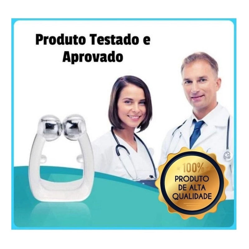 Kit com 4 Clipes Nasais Anti Ronco e Apneia com Dilatador Magnético