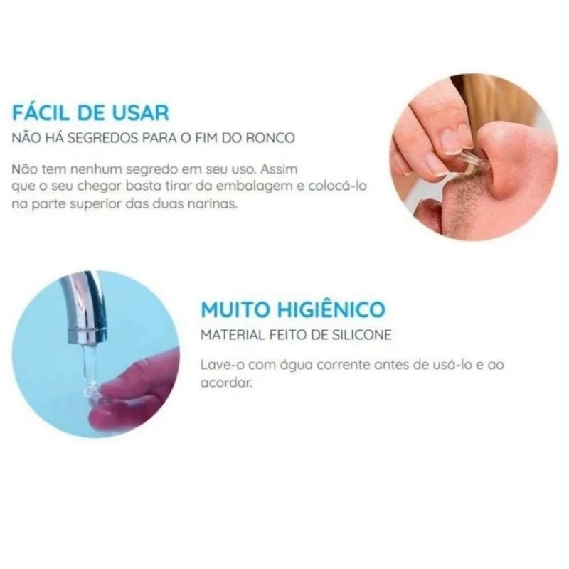 Kit com 4 Clipes Nasais Anti Ronco e Apneia com Dilatador Magnético