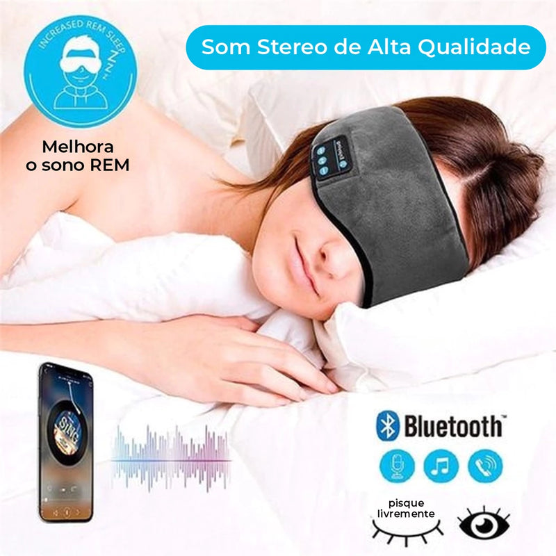 Tapa Olho Com Fone De Ouvido Bluetooth