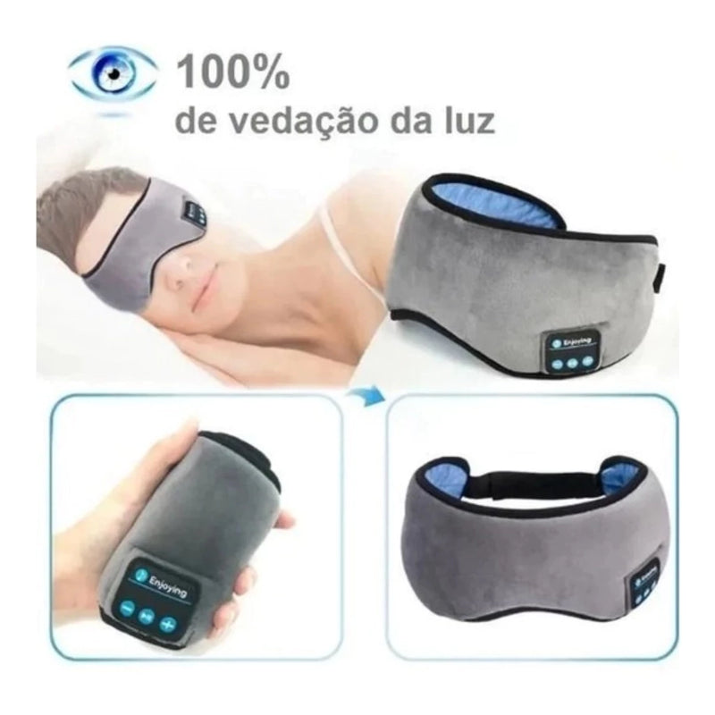 Tapa Olho Com Fone De Ouvido Bluetooth