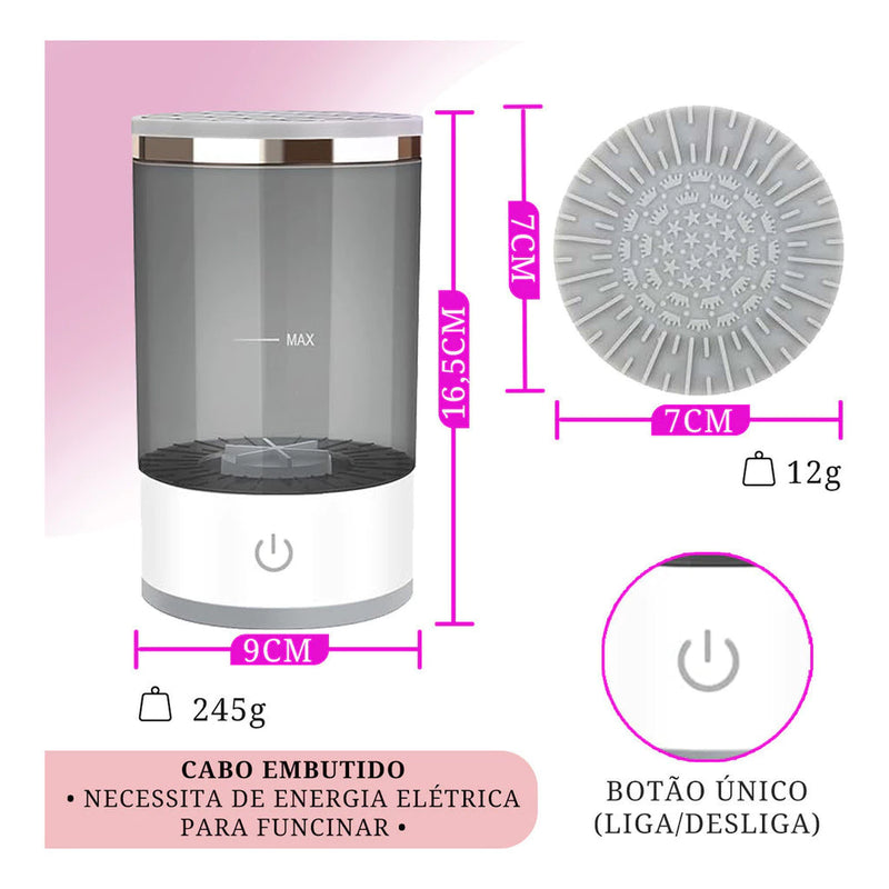 Lavador e Secador de Píncel de Maquiagem Bivolt